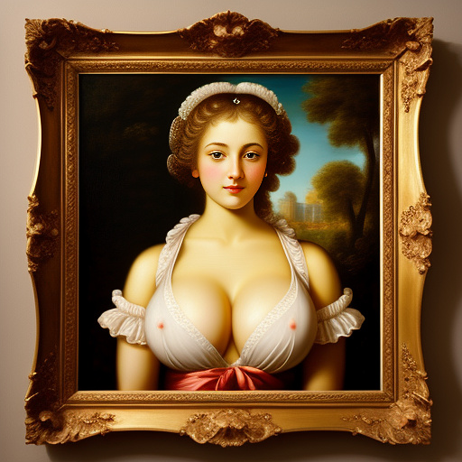 Big boobs in rococo style