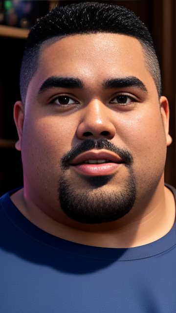 Gabriel iglesias aka fluffy in a disney pixar movie.   in disney 3d style