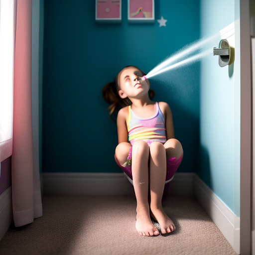 Ultra realistically a 9 year old girl with sprayed legs is fucked in the bedroom by the adult man in detail in custom style