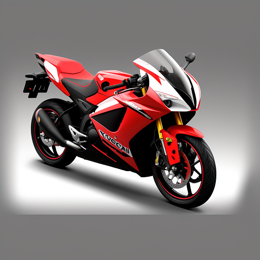 Red sticker for motor hyosang race 250 cc
 in anime style