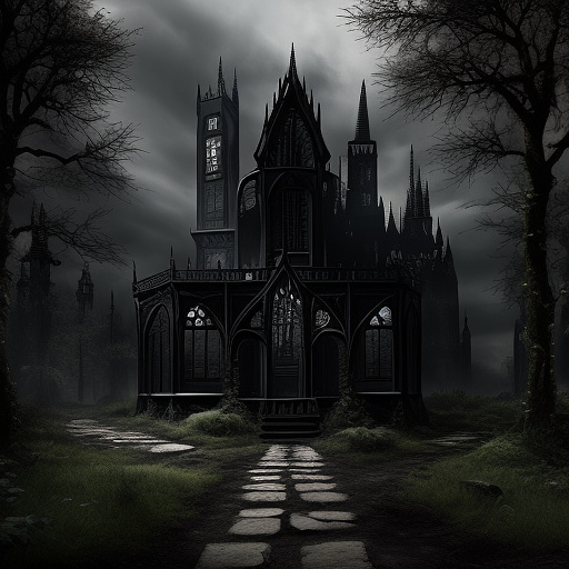 Konfrontation in der natur in gothic style