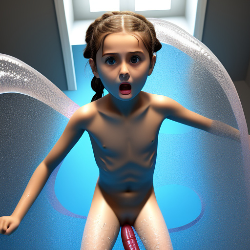 Ultra realistically a 10 year old girl makes her brother doctor games she is startled as a sperm from his penis and splashes on her vagina in custom style
