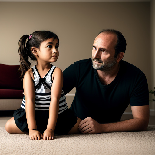 Ultra realistically a 9 year old girl tied up in the living room and a 40 year old man you have sex in custom style