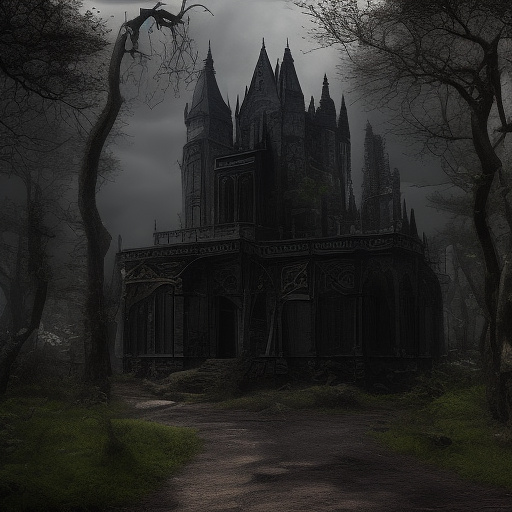 Konfrontation in der natur in gothic style
