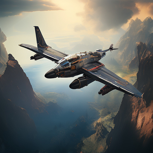 A funny plane is flying. people are falling out of it. in sci-fi style