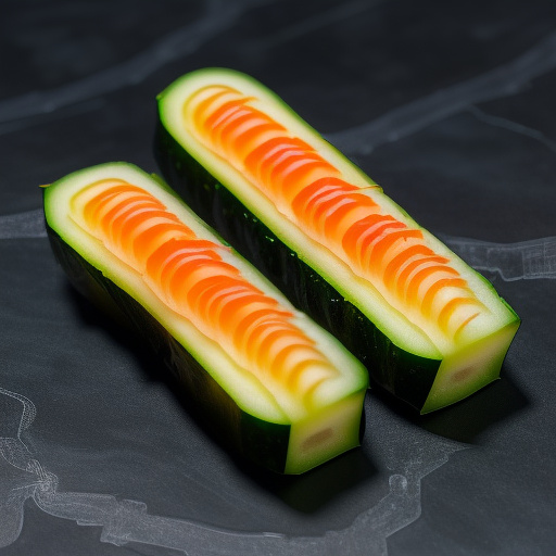 Six-pack pickled cucumbers in anime style