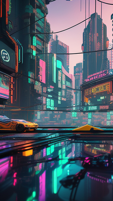 Gerl in cyberpunk style