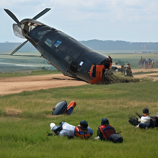 People fall out of a flying plane in custom style