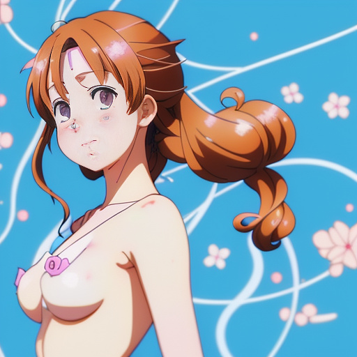 Cute nacked girls in anime style