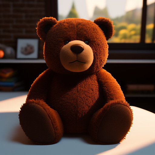 Teddy bear in disney 3d style