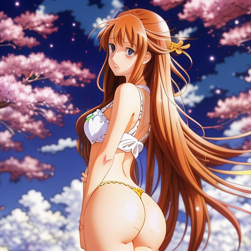 A beautiful girl having sex in anime style