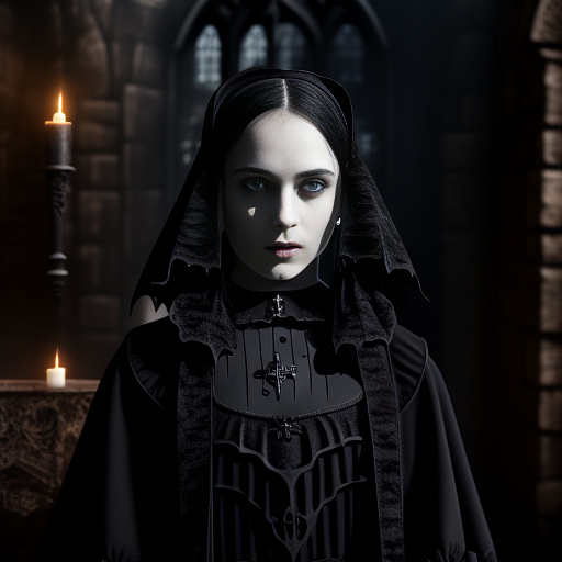 12 year old girl in gothic style