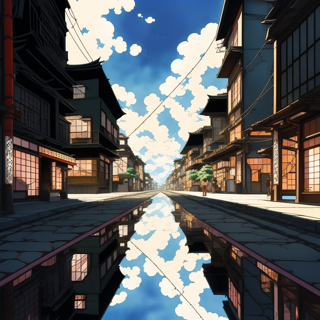 I in the tehran in anime style