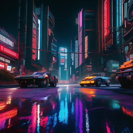  night city from cyberpunk 2077 in cyberpunk style