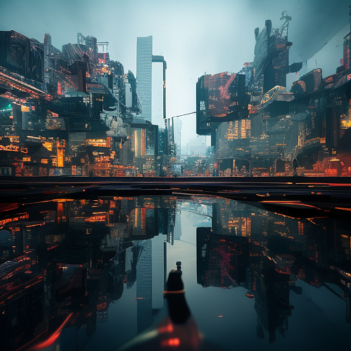 An airplane is flying. people in cyberpunk style