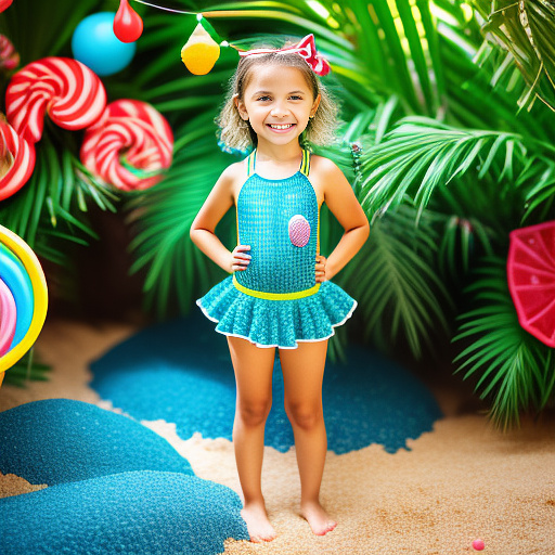 9 year old swimsuit small gyatt in kids painted style