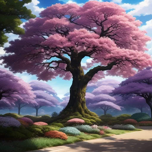 Weird tree  
 in anime style