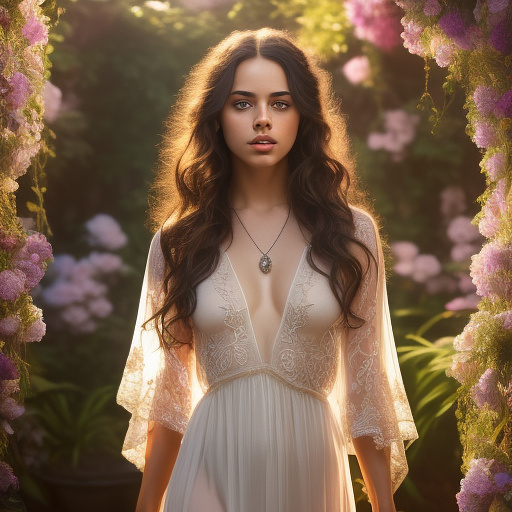 1girl, fairuza balk (age 18), stunning detailed eyes, sheer airy gown with flower embroidery, nude underneath, walking through a well tended flower garden, midday, full body shot, 1990s, (best quality,4k,8k,highres,masterpiece:1.2),ultra-detailed,(realistic,photorealistic,photo-realistic:1.37),hdr,uhr,studio lighting, ultra-fine painting,sharp focus,physically-based rendering,extreme detail description,professional,vivid colors,bokeh,portrait
 in custom style