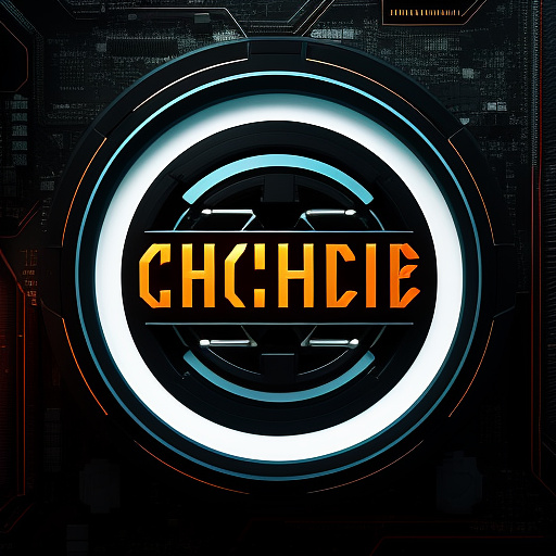Create a logo for the programming team named machcode in sci-fi style