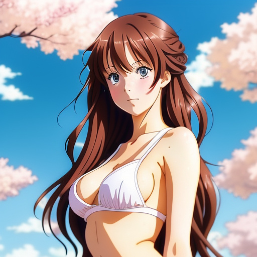 Sexy girl mesmerizing in anime style