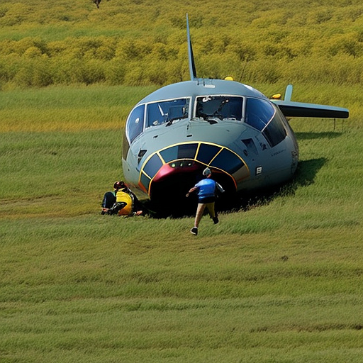 People fall out of a flying plane in custom style