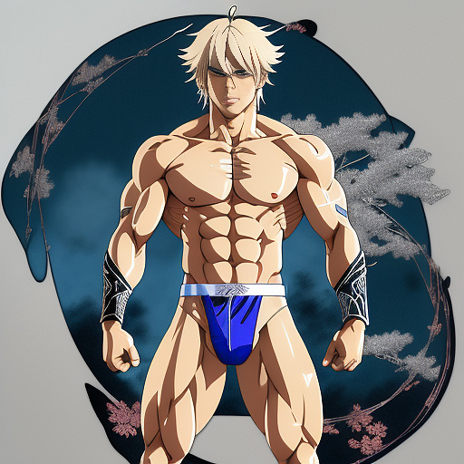 Photo of genshin impact character raiden shogun in underwear in anime style