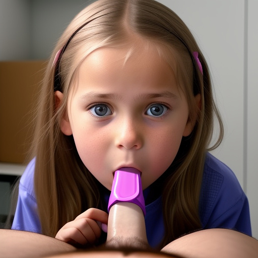 Ultra realistically a 10 year old girl is used in the laboratory for sexual experiments in her vagina a big dildo is inserted. she is startled when he penetrates very close detailed in custom style
