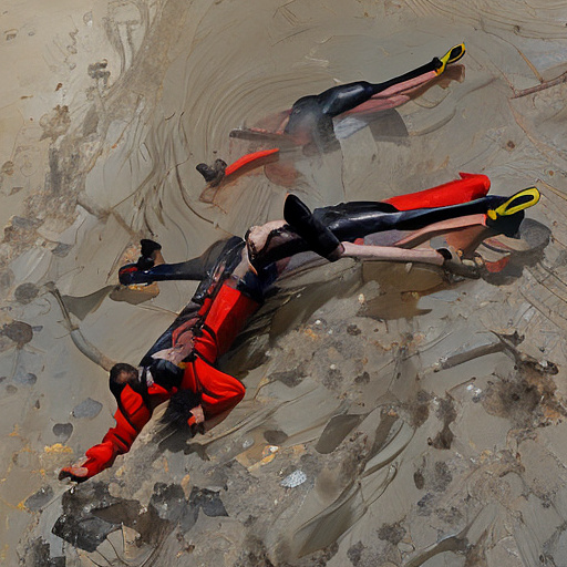 People fall out of a flying plane in custom style