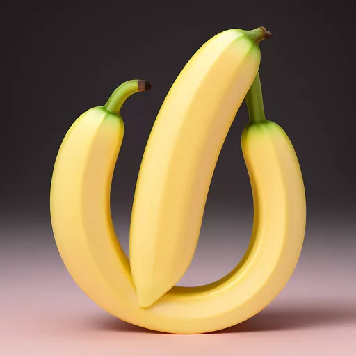 Cute banana in anime style