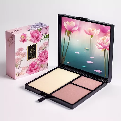 Lotus flower designe cosmetic kit in anime style