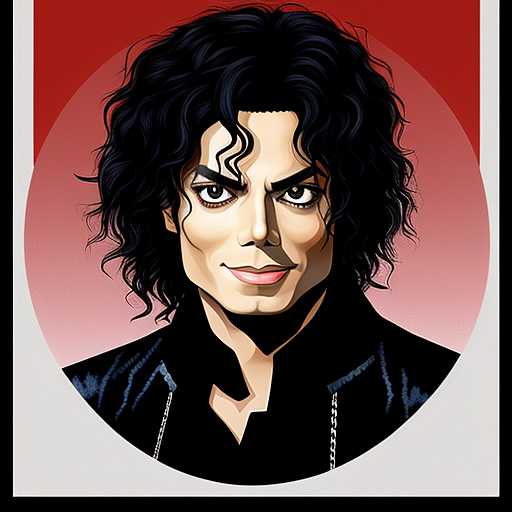 Michael jackson 2d picture for funeral in custom style