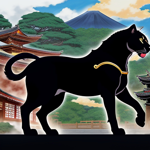 Aragon reding a black panther in anime style