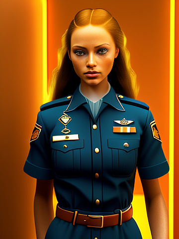 Orange tabby cat wearing a pilot uniform.
 in angelcore style