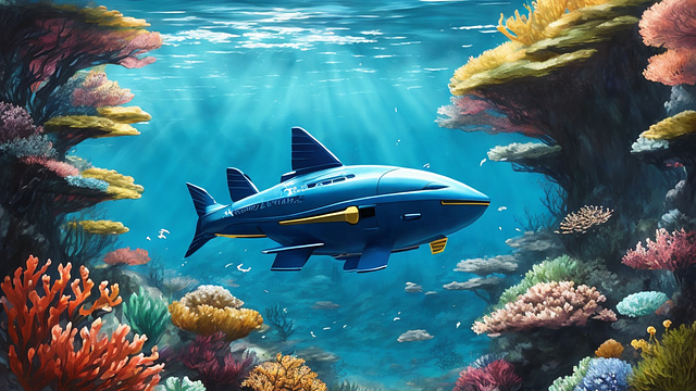 6 students design an underwater robot  in anime style