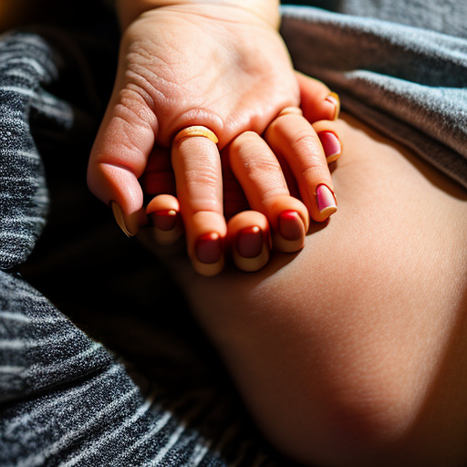 Hands, belly, child in custom style