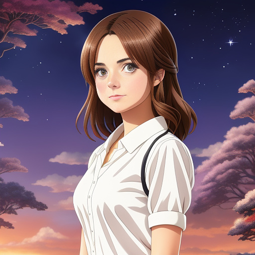 Jenna coleman in anime style