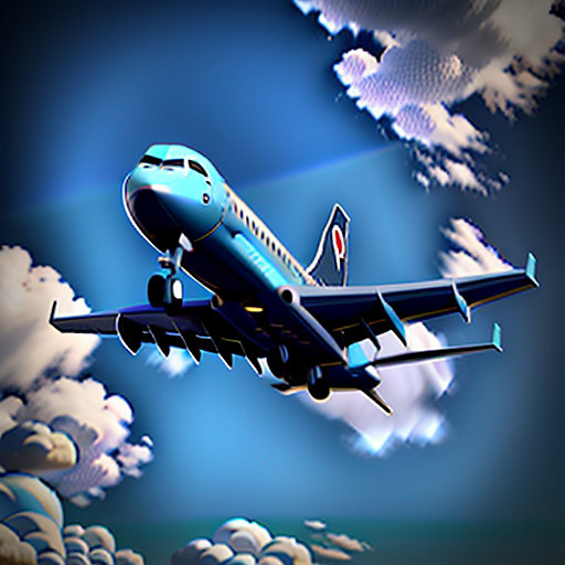 An airplane is flying. in disney 3d style