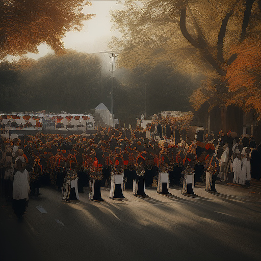 Funeral procession in custom style