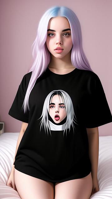 Billie eilish ahegao bedroom pajames shirt in custom style