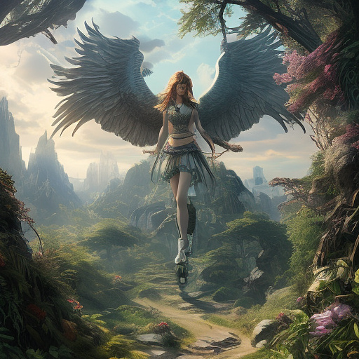 Konfrontation in der natur in angelcore style