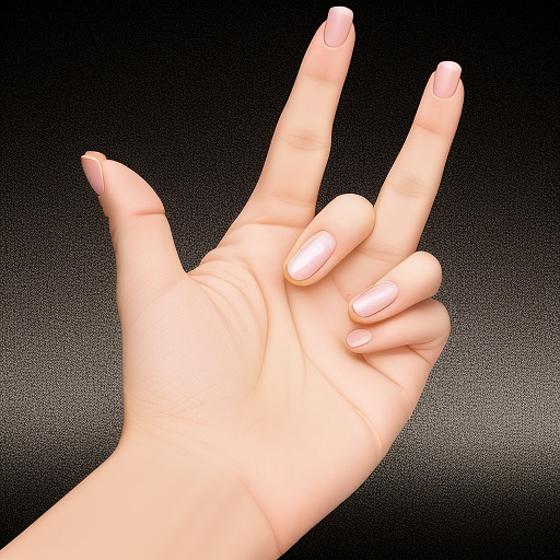 Clipart style image of a hand with only the middle and ring fingers up. in anime style